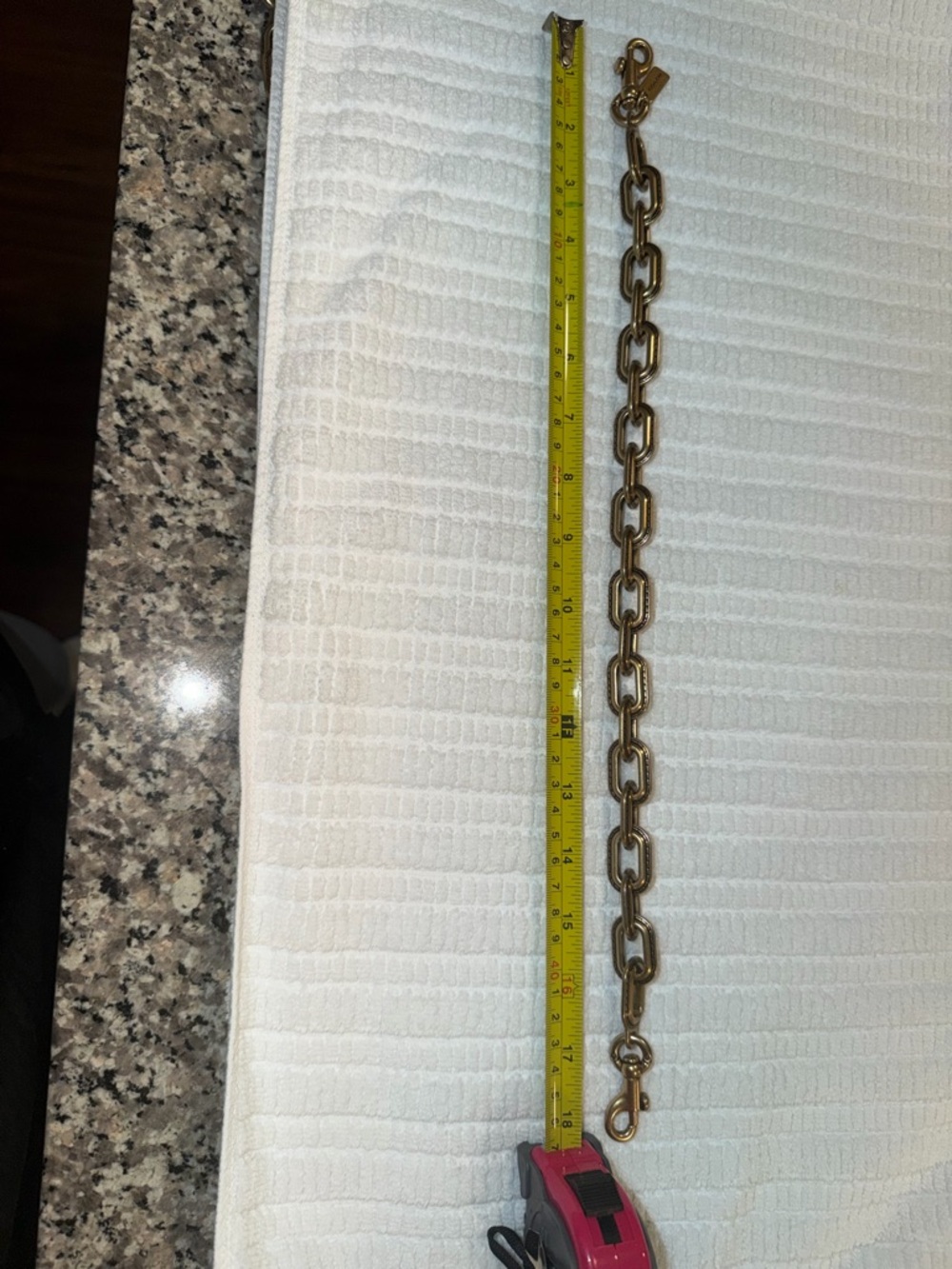 Coach Antique Brass Chain with Signature Tag - Picture 3 of 6